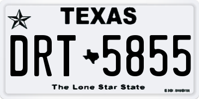 TX license plate DRT5855