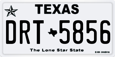 TX license plate DRT5856