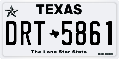 TX license plate DRT5861