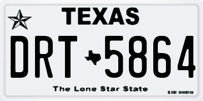 TX license plate DRT5864