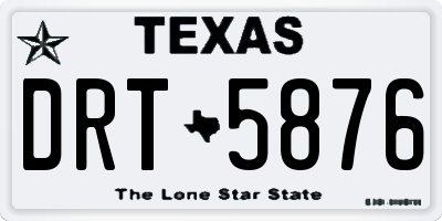 TX license plate DRT5876