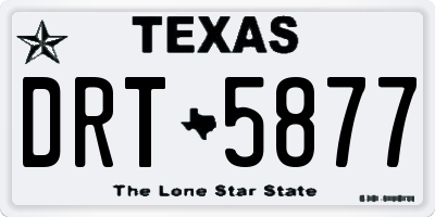 TX license plate DRT5877