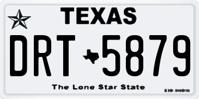 TX license plate DRT5879