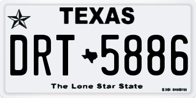 TX license plate DRT5886