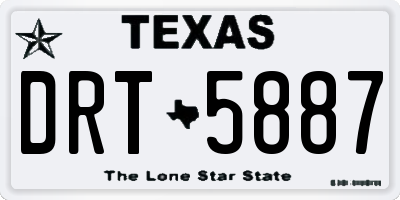 TX license plate DRT5887