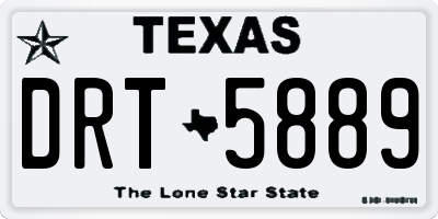 TX license plate DRT5889