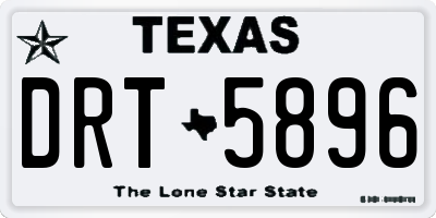 TX license plate DRT5896