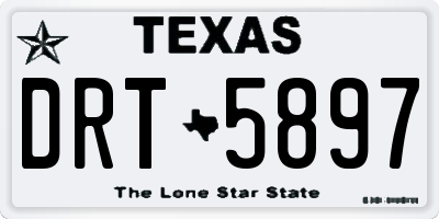 TX license plate DRT5897