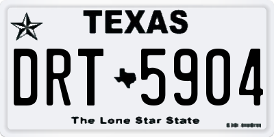 TX license plate DRT5904