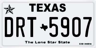 TX license plate DRT5907