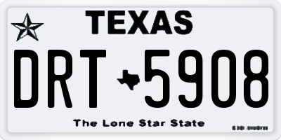 TX license plate DRT5908