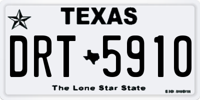 TX license plate DRT5910