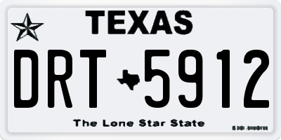 TX license plate DRT5912