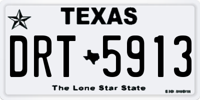TX license plate DRT5913