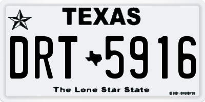 TX license plate DRT5916