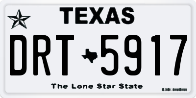 TX license plate DRT5917