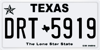 TX license plate DRT5919