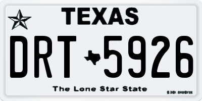 TX license plate DRT5926