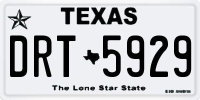 TX license plate DRT5929