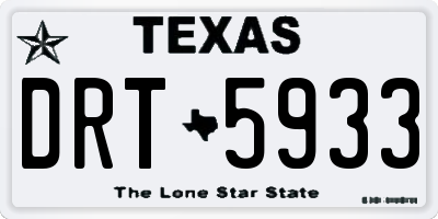 TX license plate DRT5933