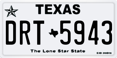 TX license plate DRT5943