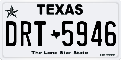 TX license plate DRT5946
