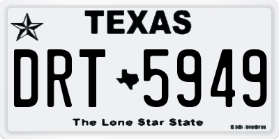 TX license plate DRT5949