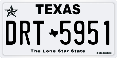 TX license plate DRT5951