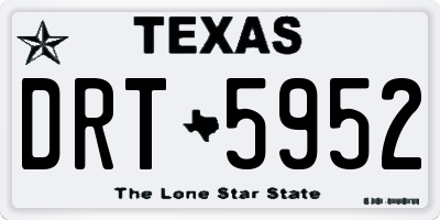 TX license plate DRT5952