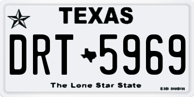 TX license plate DRT5969