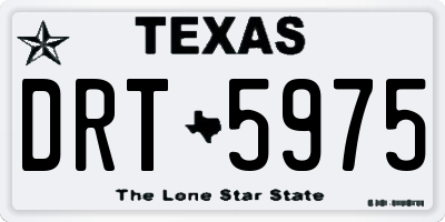 TX license plate DRT5975