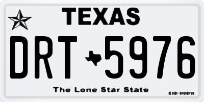 TX license plate DRT5976