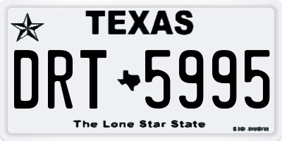 TX license plate DRT5995