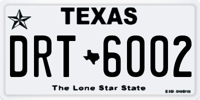 TX license plate DRT6002