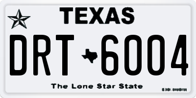 TX license plate DRT6004