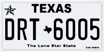 TX license plate DRT6005