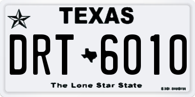 TX license plate DRT6010