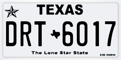 TX license plate DRT6017