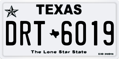 TX license plate DRT6019