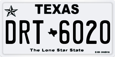 TX license plate DRT6020
