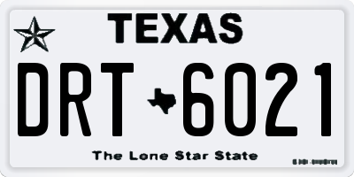 TX license plate DRT6021