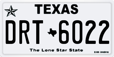 TX license plate DRT6022