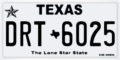TX license plate DRT6025