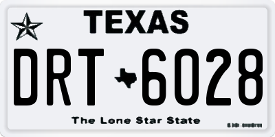 TX license plate DRT6028