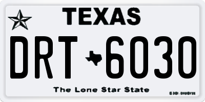 TX license plate DRT6030