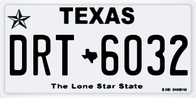 TX license plate DRT6032