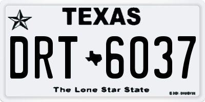 TX license plate DRT6037