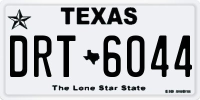 TX license plate DRT6044