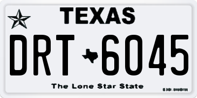 TX license plate DRT6045
