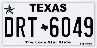 TX license plate DRT6049